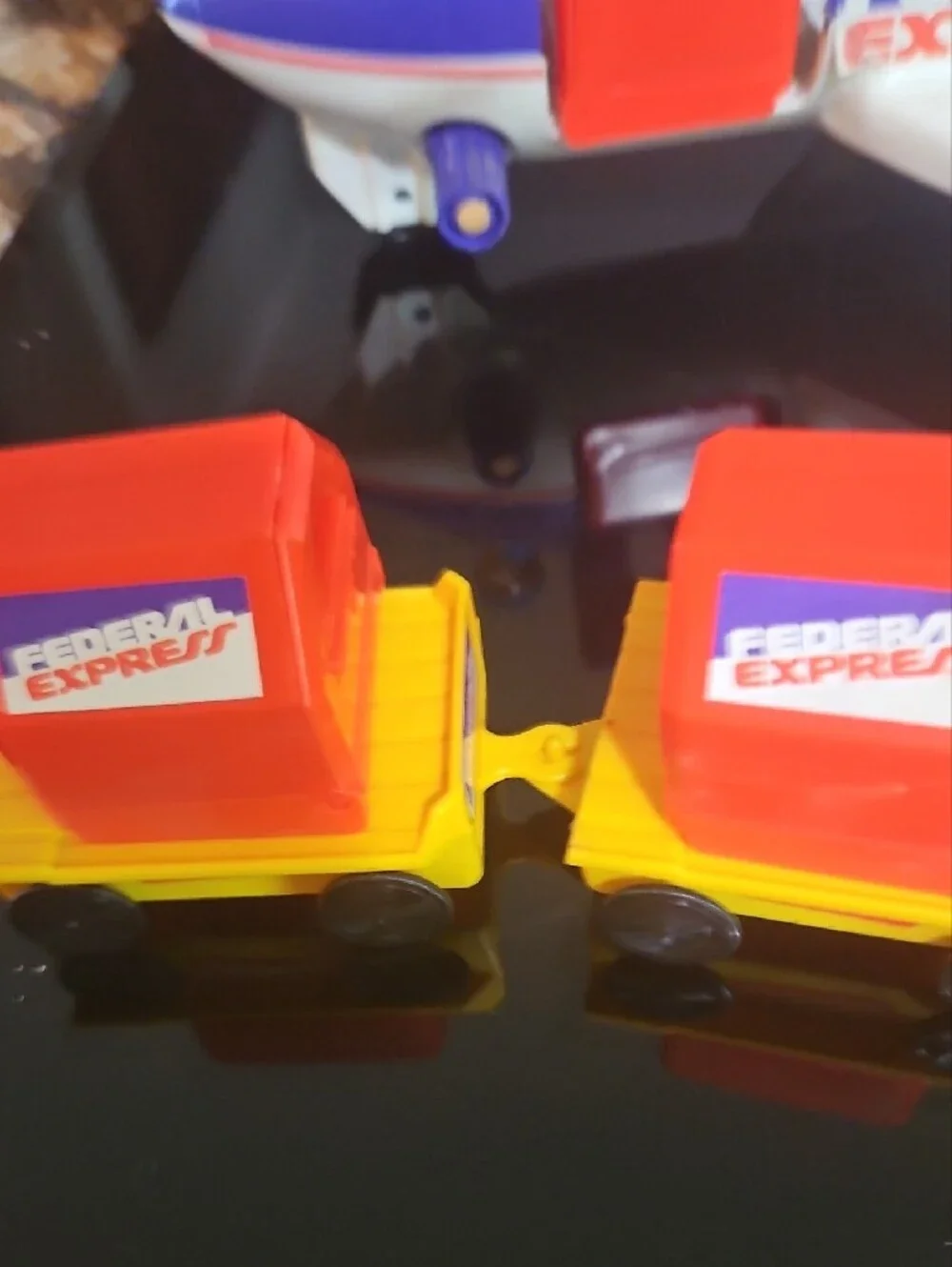 Vintage 1984 Playskool Federal Express Air Cargo Playset - Red, Blue & White